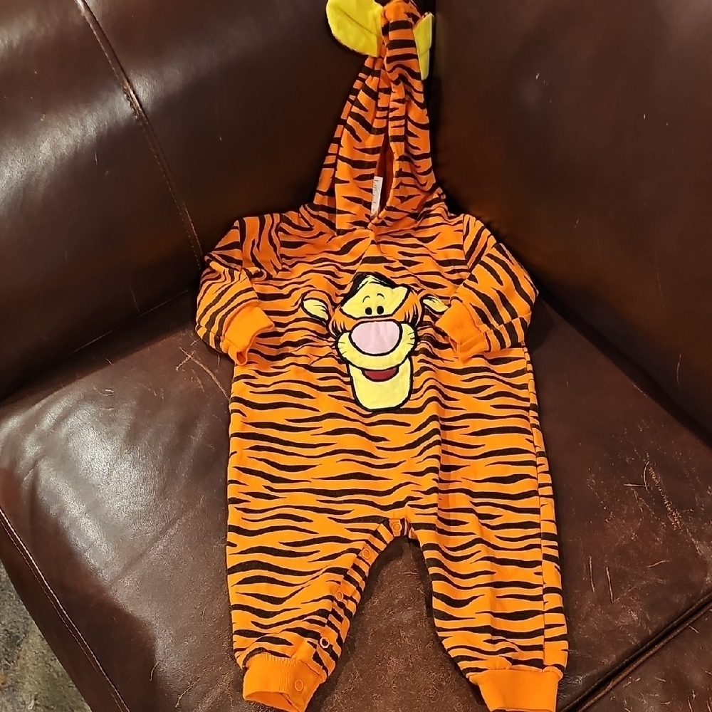 Disney Tigger Orange and Black Striped Footie